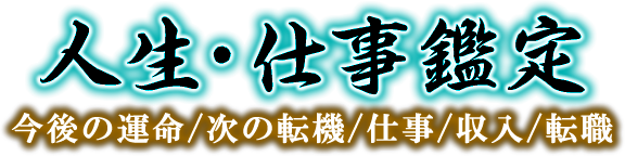 人生・仕事鑑定　今後の運命/次の転機/仕事/収入/転職