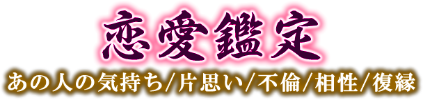 恋愛鑑定　あの人の気持ち/片思い/不倫/相性/復縁